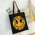 thumbnail image 6 of JEUXUS Retro Smile Face Be Happy Face Trendy Reusable Grocery Bags 14.1x15.7in, 6 of 6