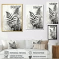 thumbnail image 4 of Designart "Serenity In Black Ferns" Ferns Floater Framed Wall Art Living Room, 4 of 5