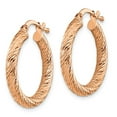 thumbnail image 4 of Auriga Fine Jewelry 14K Rose Gold Hoop Earrings for Women (L-28.25mm, W-27mm), 4 of 5