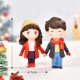 thumbnail image 1 of 1 Uds. Bonito modelo de pareja amante de la Navidad estatuilla DIY bonsái en miniatura decoración de paisaje de Navidad, 1 of 4