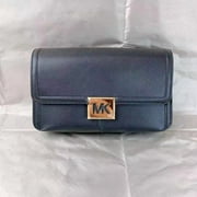 Michael Kors 35F1G6Sl3L Sonia Medium Leather Shoulder Bag In Black