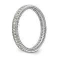 thumbnail image 4 of 14K White Gold Ring Band Eternity Diamond Round Polished 1 3CT Milgrain Edge , Size 7, 4 of 5