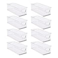 thumbnail image 1 of 8 Pack Stackable Fridge Organizers, Clear Pantry Organizers and Storage Plastic Small Food Storage Bins Freezer Organizer Containers with Ha, 1 of 5