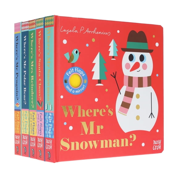 Felt Flaps and a Mirror! Series by Ingela P Arrhenius 5 Books Set - Ages 1-3 - Board Book