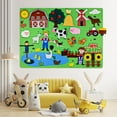thumbnail image 3 of Interactive Felt Board 3.5 Ft Storytelling Board with 35 Movable Pieces for Creative Scene Building Wall Mountable Playboard Farmhouse Theme Imagination Tool, 3 of 8