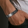 thumbnail image 2 of DORANA Black American Flag Watch Link Bracelets for Men Boys to My Boyfriend Gifts from Girlfriend 4th of July Father's Day Jewelry Gifts Ideas Husband Lover Male New Dad Teen Teenage Age, 2 of 6