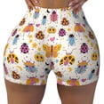 thumbnail image 2 of Goofa cute bugs Printed Workout Shorts Women Seamless Scrunch Butt Lifting High Waisted Gym Booty Shorts Elastic Workout Shorts-XX-Large, 2 of 8