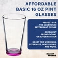 thumbnail image 3 of Beer Glasses 16 oz. Set of 10, Bulk Pack - Pint, Groomsmen gifts, Barware - Pink, 3 of 5
