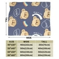 thumbnail image 3 of DouZhe Ultra-Soft Micro Fleece Lightweight Flannel Bed Blanket, Cartoon Cute Bear Print Cozy Warm Throw Blankets, 50"x40", 3 of 7