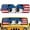 American Flag Eyes, variant on Binienty Palm Tree Sunset Sun Shade Windshield for Jeep Wrangler JL JLU 2018-2024 Rubicon Sahara 2 Door & 4 Door & Gladiator JT Heat Blocking Automotive Interior Sun Protection