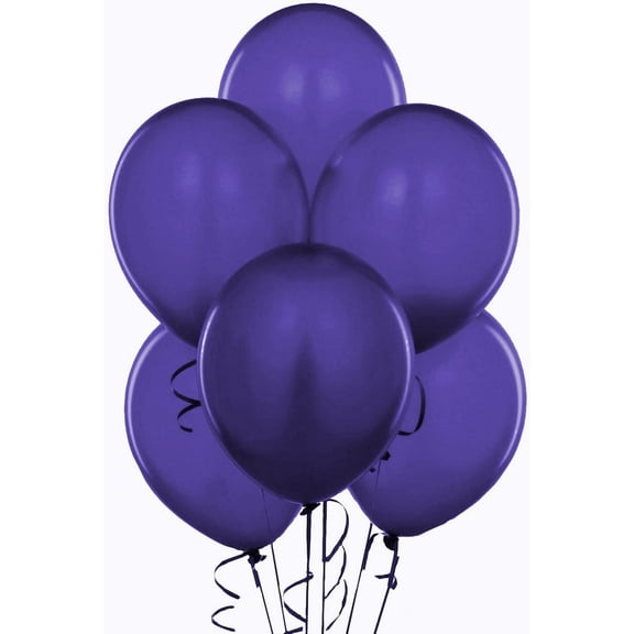 PMU Balloons 11 Inch PartyTex Premium Metallic Concord Grape Latex Pkg/100