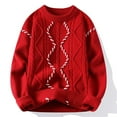 thumbnail image 2 of 2024 Autumn/Winter Men's Leisure Port Fashion Knitted Crew Neck Loose Sweater, 2 of 2