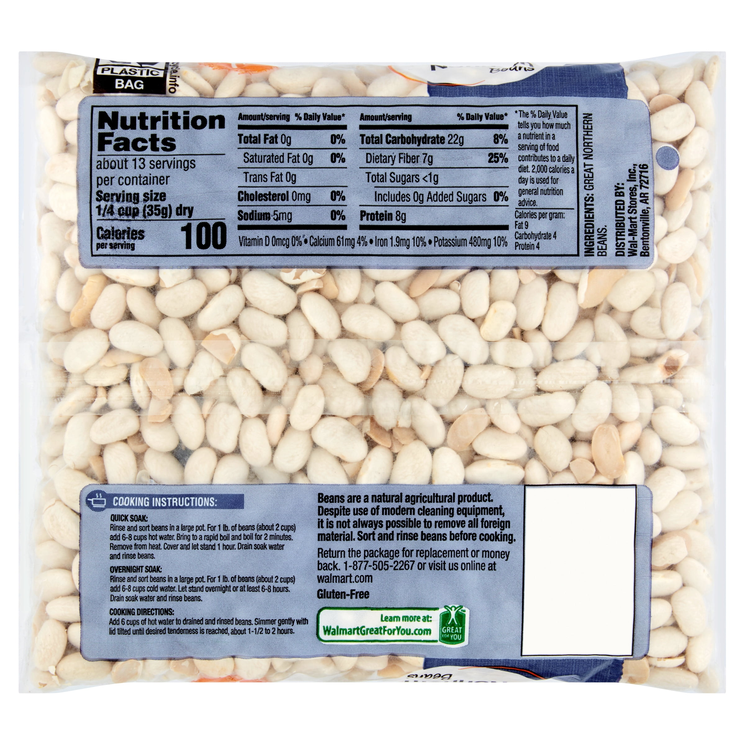 Great Value Great Northern Dried Beans, 16 oz