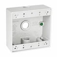 thumbnail image 1 of Hubbell Raco DB350WH Deux Trous de 3 Trous de 0,5 Po - Blanc, 1 of 1