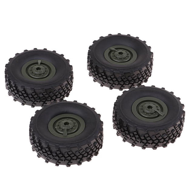 4pcs / Set Neumáticos de Goma Neumáticos con Ruedas para WPL 1/16 Camión de Accesorios de Bricolaje Baoblaze Piezas de coches RC