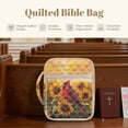 thumbnail image 4 of FOR U DESIGNS Cardinal Sunflower Print Bible Case Lightweight Bible Holder Case with Handle Washable Book Cover Church Bag Bible Protective Tote Bag with Zipper Pocket, 4 of 7