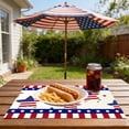 thumbnail image 4 of Placemat, Independence Day Linen Placemats 17.7x11.8in Patriotic, Red White Blue Stars Stripes, Washable Heat Resistant Table Mats For July 4th Party Dinner Home 45x30cm, 4 of 6