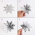 thumbnail image 3 of Decoraciones de copo de nieve colgantes de Navidad, 12 piezas de copos de nieve de papel blanco en 3D para decoración de árboles de Navidad, decoración de Navidad para fiestas de Año Nuevo, maravilla Afortunado Sencillez, 3 of 5