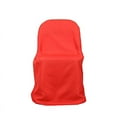 thumbnail image 3 of BalsaCircle 12 Red Solid Polyester Folding Chair Covers Slipcovers Linens, 3 of 8