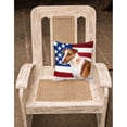 thumbnail image 2 of Carolines Treasures BB9647PW1818 Smooth Fox Terrier Patriotic Fabric Decorative Pillow  18H x18W multicolor, 2 of 2