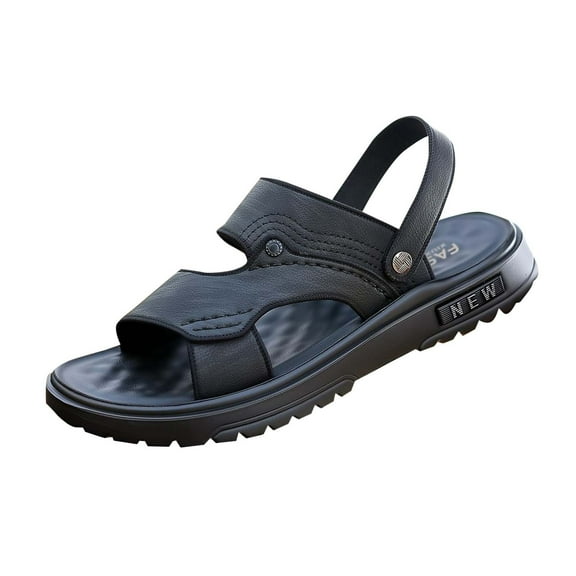 CQONEPT Men's Sport Sandals Hiking Athletic Walking Outdoor Beach River Fishing Water Shoes Lightweight Comfortable Waterproof Black Size 11