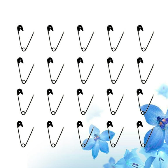 LABSERRON 1728Pcs Box Safety Pins for Sewing Accessories Black Mini Buckle Pin Rustproof Nickel Finish