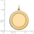 thumbnail image 2 of 14K Yellow Gold Etched Design .027 Gauge Circular Engravable Disc Charm (29 X 22) Made In United States xm144/27, 2 of 5