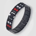 thumbnail image 2 of Pulsera para hombre Pulsera magnética de doble fila extraíble de 15 mm, 2 of 6