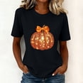 thumbnail image 5 of Wiyuqeen Fall Shirts for Women Halloween Pumpkin Graphic Tees Thanksgiving Family Turkey Tops Cute Autumn Thanksgiving T-Shirt S-XXL, 5 of 8