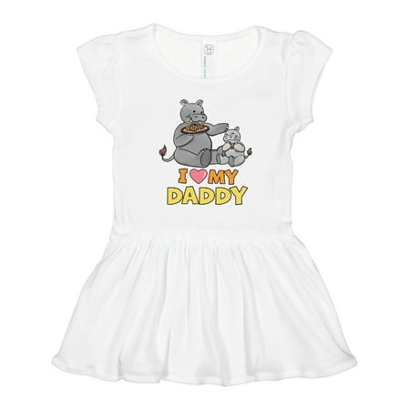 

Inktastic I Love My Daddy Hippos Gift Toddler Girl Dress