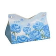 thumbnail image 2 of TISHITA Napkin Holder with Flower Decorative Tissue Box Holder Modern Decorative PU Leather Facial Paper Organizer for Car B, 2 of 8