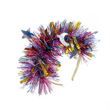 Packed Party Tinsel Time Headband, Multi-color Tinsels, Beauty Headband