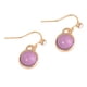thumbnail image 1 of Accesorio de moda para mujer de 2 colores, pendientes colgantes de aleación con diamantes de imitación, joyería (púrpura), 1 of 4