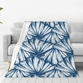 thumbnail image 1 of Balery Blue Shells Manta de Felpa Suave y Acogedora – Cobija de Franela Aterciopelada para Cama, Lavable y Cálida para Sofá, Mascotas, Transpirable-40"x30", 1 of 7