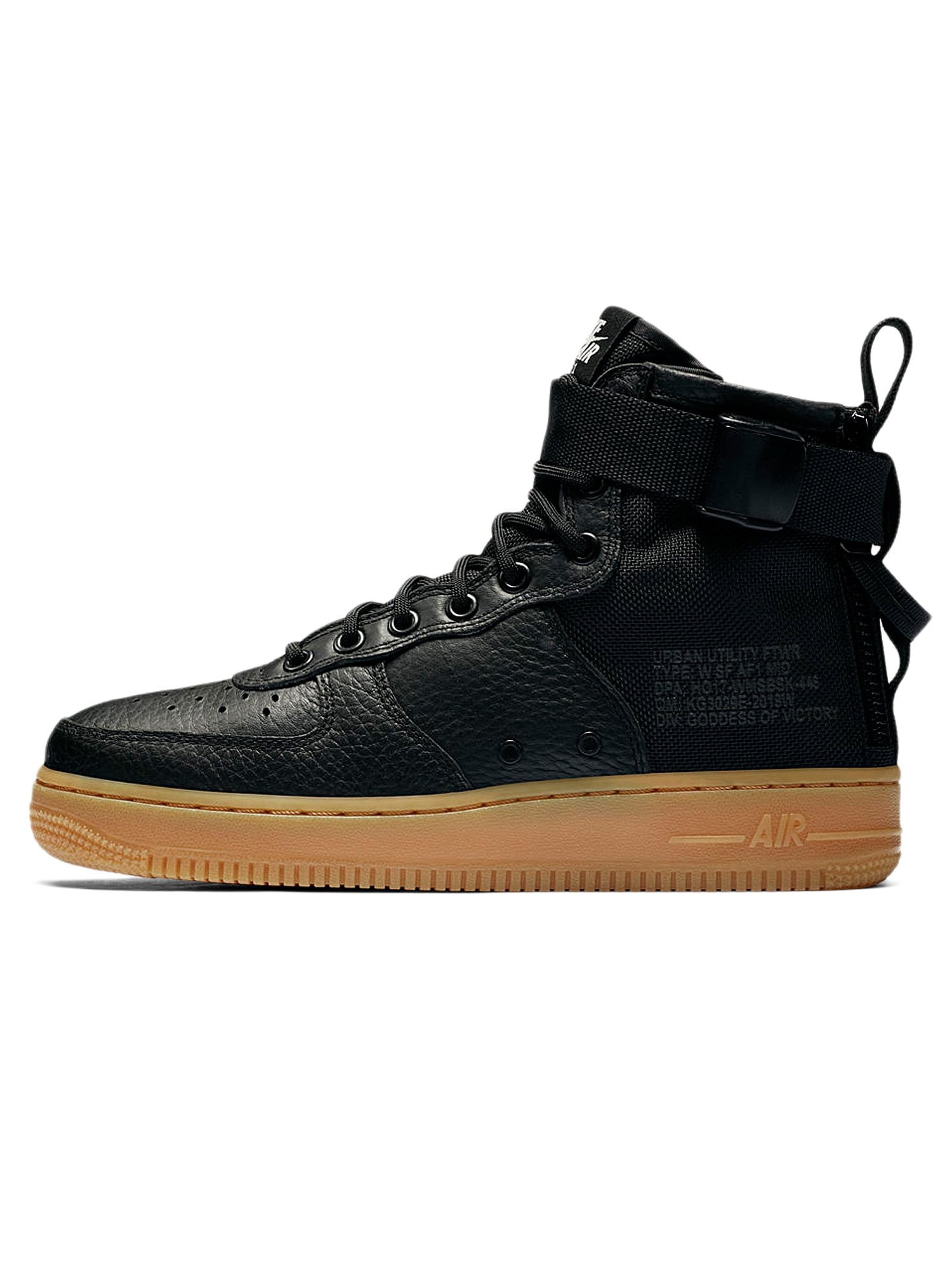 black air force with gum sole