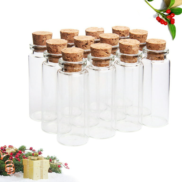  10 Pack Small Glass Bottles With Cork Lids, Mini Mason Jar  ?Cards 10 Meters Hemp Rope for Wedding Favors, Party Decoration?Jam, Honey,  Pudding ?Milk Glass ?Spices,Mousse, DIY and Art (200ml): Home