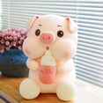 thumbnail image 1 of Soft/Cute Pig Pillow Mini Dolls for Girls Family Kids Hand Puppets Baby Bottle Plush Toy Home DecorationOpen eyes55 Deng Xun unisex, 1 of 1