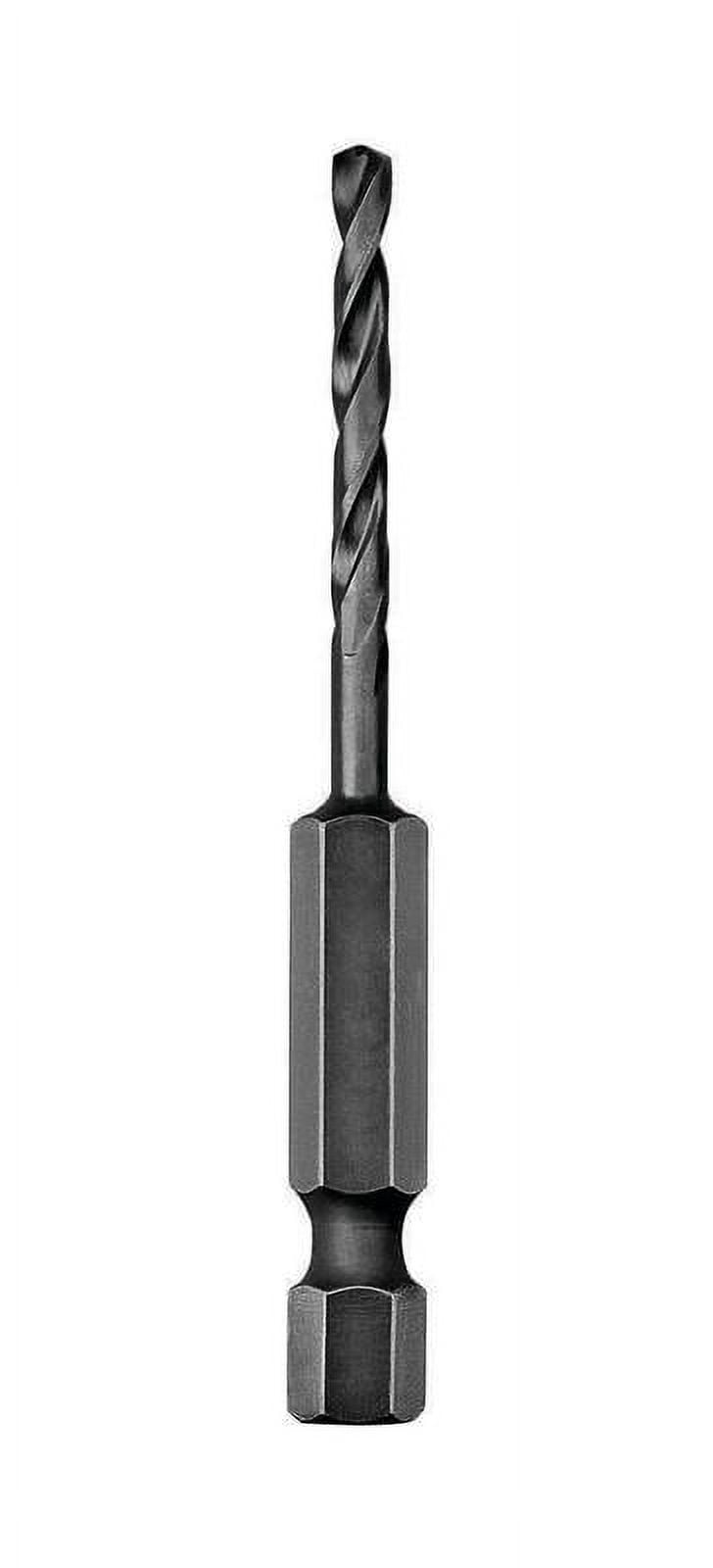 DEWALT DD5118 Impact Drill Bit, 9/32 in Dia, 3-1/2 in OAL, Spiral Flute, 1/4 in Dia Shank, Hex Shank Titanium