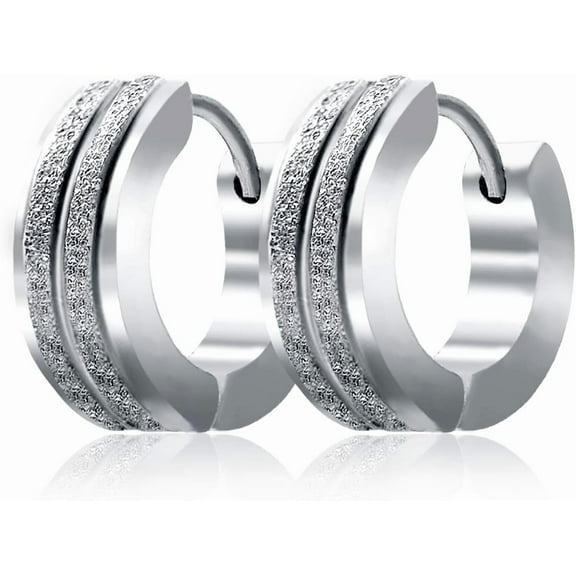 Hoop earrings for men and women, silver/gold/black/blue hypoallergenic round earrings, fashionable punk earrings pierced jewelry, simple hoop earrings, perfect gift for his/her birthday