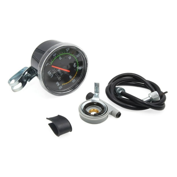 Universal Black Mechanical Resettable Odometer Speedometer for Bike