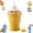 Yellow, variant on 2-In-1 Collapsible Silicone Ice Ball Maker Cup, Reusable Ice Sphere Mold with Straw & Lid, Easy Demolding for Coffee Juice Home Gym
