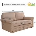 EasyGoing Reversible Sofa Slipcover Water Resistant Couch Cover, Loveseat Size, Light Gray