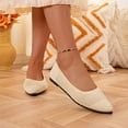 thumbnail image 5 of Tawop Shoes Women Womens Dress Shoes Work Shoes Flats Pointy Toe Casual Dress White 6.5, 5 of 7