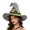 Light Gray*, variant on RUTAYY Women's Halloween Witch Hat Spider Web Embroidery Bat and Rose Decor Wide Brim Party Hats Black
