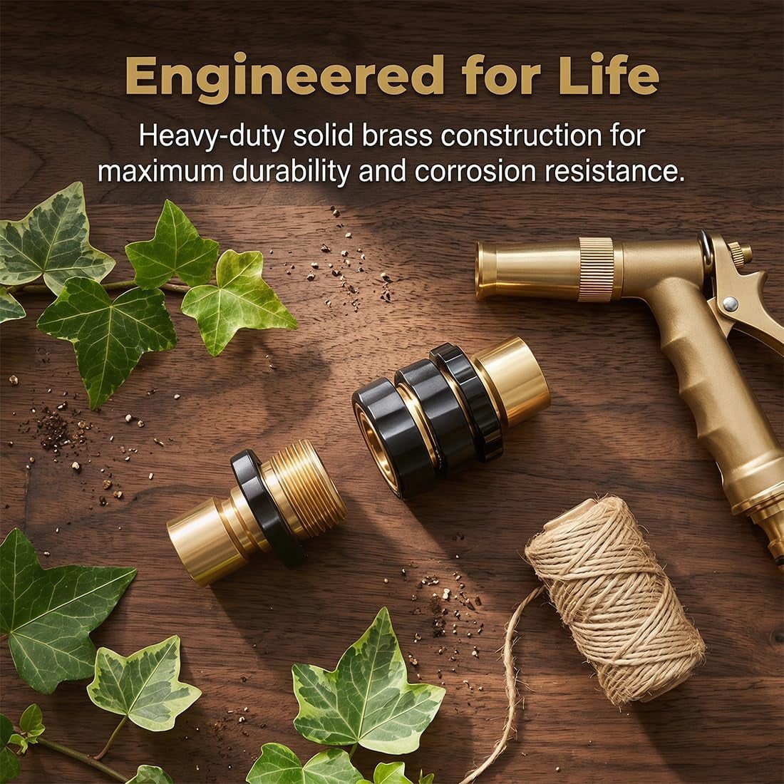 3/4 Inch Garden Hose Quick Connect Fittings, Leak-Proof Heavy Duty Adapter Set for Outdoor Watering