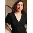 thumbnail image 3 of ELEVENMTL Robe Midi en Tricot Crochet pour Femme à Manches Courtes, 3 of 8