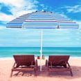 thumbnail image 4 of Costway Sombrilla de Playa Portátil de 219.46 cm con Soporte para Vasos y Ancla para Arena con Bolsa de Transporte, Color Azul, 4 of 4