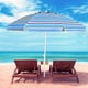 thumbnail image 4 of Costway Sombrilla de Playa Portátil de 219.46 cm con Soporte para Vasos y Ancla para Arena con Bolsa de Transporte, Color Azul, 4 of 4