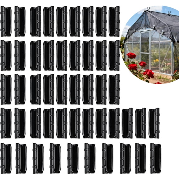 Garden Netting Clips - Strong Grip Pipe Clamps,Pipe Clamps,Greenhouse Tube Clip,Garden Buildings Tube Clips , for Outdoor Trellis Sunshade Net Farming Shelters