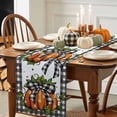 thumbnail image 3 of Polka Dot Orange Pumpkin Table Runner, Autumn Thanksgiving Kitchen Dining Table Decoration for Home Party Decor 13x48 Inches, 3 of 9